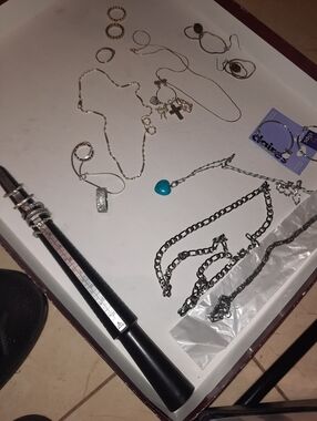 HUGE! 24PC LOT Wear/ Scrap SOLID STERLING SILVER Stainless Steel CZ Gems Jewelry